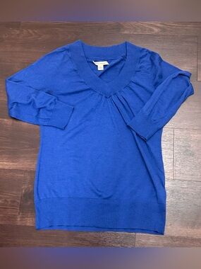 Banana Republic Cobalt Blue V-Neck Women's Sweater